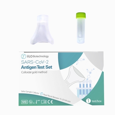 Réaction rapide iiLO Antigen Rapid Self Test SARS-CoV-2 Salive Sample Collector 1 Test/Box